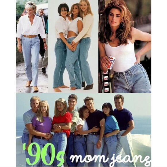 VTG 90s Dark Denim High Rise Tapered Mom Jeans Size 12P *Fits like 8/ Med - Picture 4 of 16